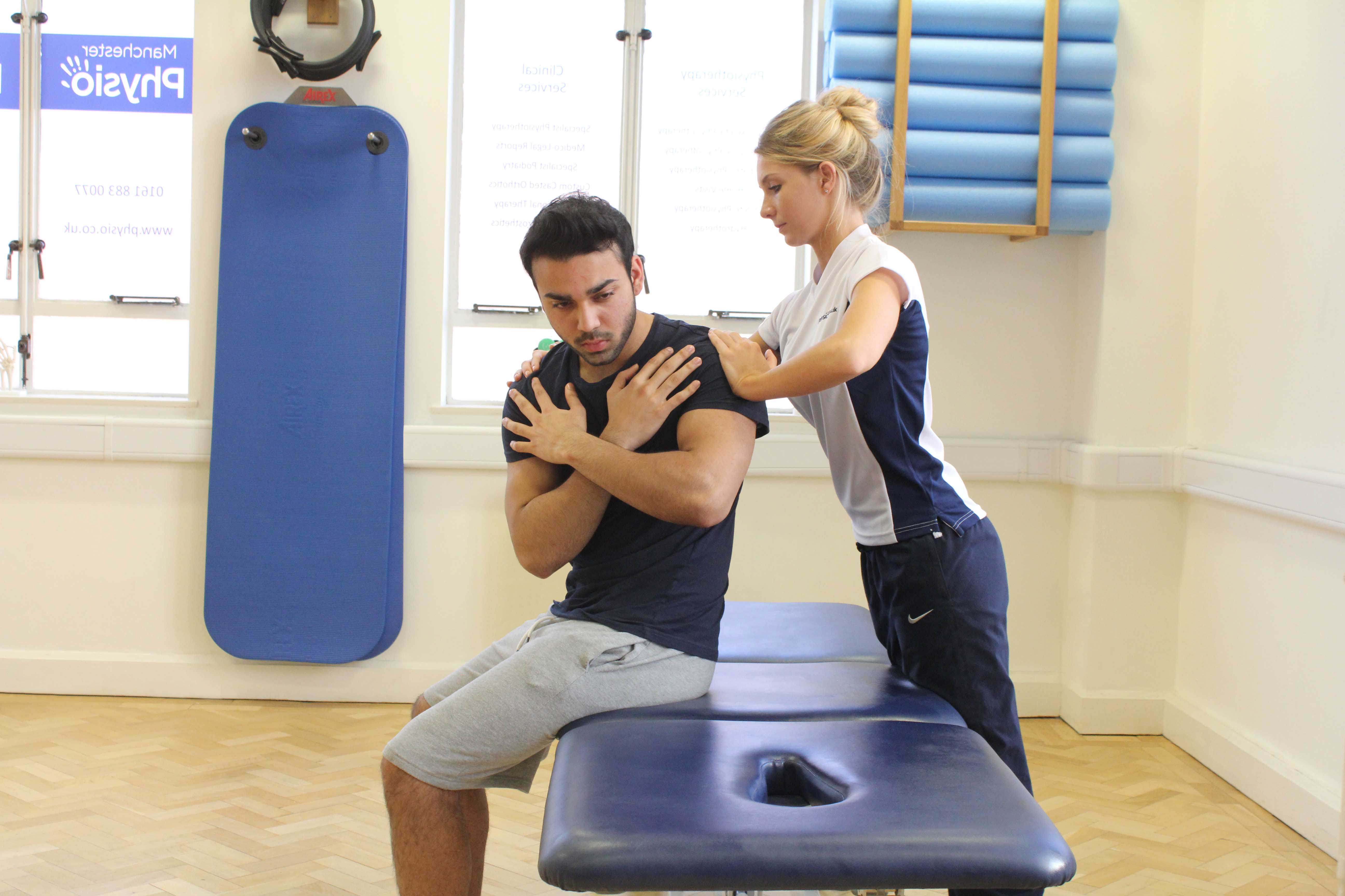 Simple stretches to relieve the symptoms associated with back spondylolisthesis.